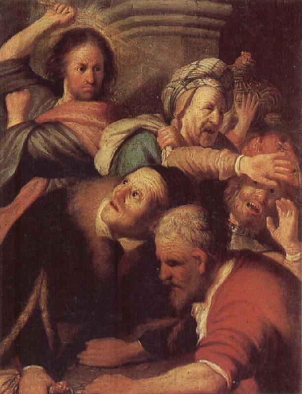 REMBRANDT Harmenszoon van Rijn Christ Driving the Money-changers from the Temple Germany oil painting art